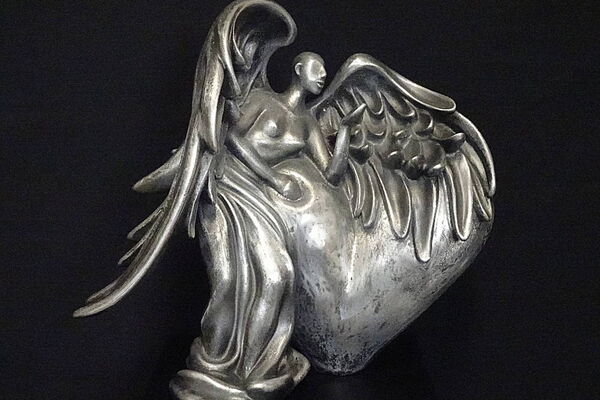 "Angels Kiss", Aluminiumguss, 48x42x23cm