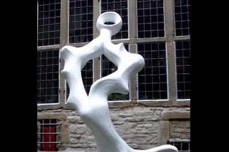 "Big Flow" - 200 × 85 cm, Zementspachtel - Almut Rybarsch-Tarry // Skulptur Objekt Wandgestaltung Installation