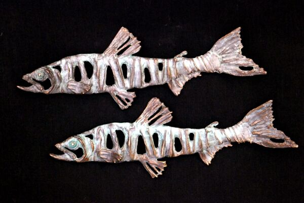 Stint - Osmerus eperlanus, Bronze, 28 x 9 cm