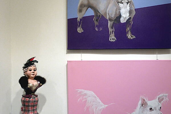 "BegegNET"-Ausstellungsreihe III-vernetzt in der Dortmunder Produzenten Galerie 42, Duett mit Bildern von Wendy Wendrikat