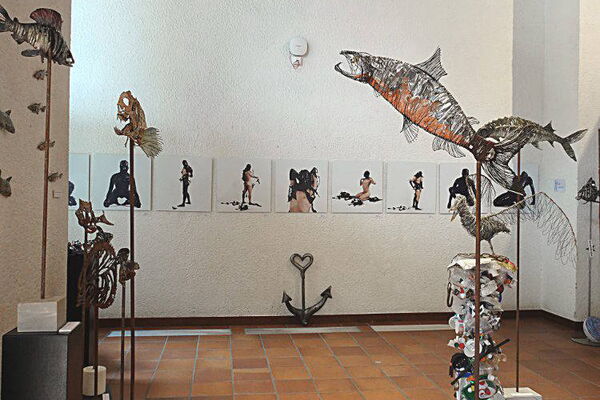 Als Gastkünstlerin mit Fotos von Hendrik Müller bei der ViART-KONSCHTTOUR 23, Vianden, Luxemburg