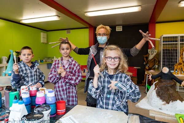 Kunstprojekt zur Ausstellung "Boten, Helfer & Gefährten" im LWL Industriemuseum Zeche Hannover Bochum, Quelle LWL-Gehrmann