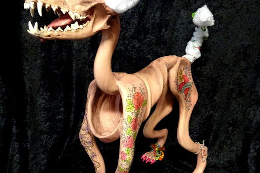 "Fell & Fashion" - 2024 - Skulptur Paulette, Gemeinschaftsausstellung Galerie DAS KUNSTBONBON, Dortmund